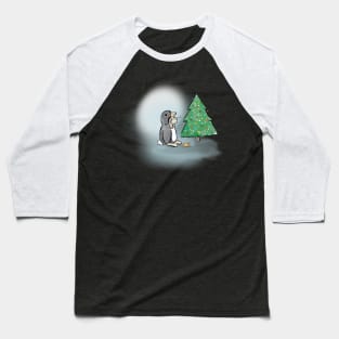 Christmas bunny in penguin suit Baseball T-Shirt